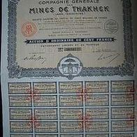 DEKO: Fr. Indochina, Mines de Thakhek 100 Fr. 1928