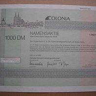Aktie Colonia Konzern AG Köln 1.000 DM 1991