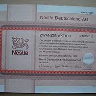 TOP: 20er Stückaktie Nestlé Deutschland AG 1999
