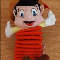 Pinocchio Figur aus Stoff mit Feder Disney Cao