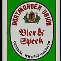 ALT ! Zündholz-Etikett Brauerei Dortmunder Union
