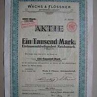 selten: Aktie Wachs & Flössner AG Dresden 1.000 M 1901