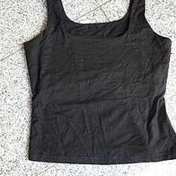 Stretch Top in schwarz mit BH Einsatz Gr. 38