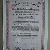 7% Pfandbrief der Dt. Wohnstätten-Hypo 100 GM 1926