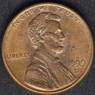 USA 1 Cent 1999 D