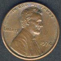 USA 1 Cent 1974