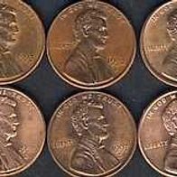 USA 10 x 1 Cent nur veschiedene 1990 D - 1999 D.
