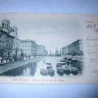 AK Triest Canal Grande gel 1899