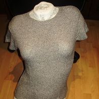Brandy Melville Shirt sehr stetchig grau meliert Rundausschnitt one size Top!!