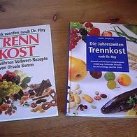 2 x Buch Kochbuch Rezepte Trennkost Vollwert Dr. Hay