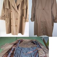 Valmeline Travel Gr.L Mantel Trenchcoat Beige Hellbraun Übergangsmantel 100%Baumwolle