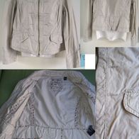 Big Chill USA Damen Jacke Beige Kurzjacke Gr. L 100% Baumwolle Navy Military Style?