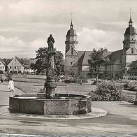 alte AK Freudenstadt Marktplatz Kirche 1957