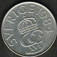Schweden 5 Kronor 1984
