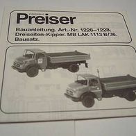 Bauanleitung Preiser 1226-1228