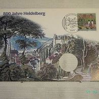 Münzumschlag 800 Jahre Heidelberg, ohne Münze