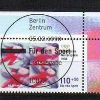 Bund 1969 ER or (Sporthilfe Fussball) ET-Stempel Berlin