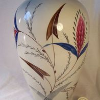 Handbemalte Lichte Porzellan Vase um 1960 * **