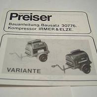 bauanleitung Preiser 30776 Kompressor