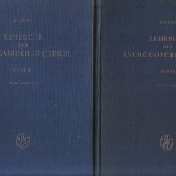 H. Remy – Lehrbuch der Anorganischen Chemie 2 Bände Leipzig Akademische Verlagsgese