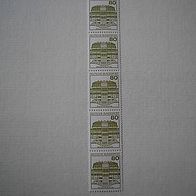 Bund Nr 1140 Postfrisch 5er Streifen Letterset mit Zählnummer