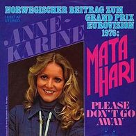 Eurovision 7"ANNE-KARINE · Mata Hari (RAR 1976)