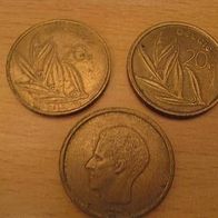 Belgien 3 x 20 Francs 1980/1981/1982