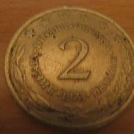 2 Dinar 1973 aus Jugoslawien