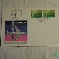 Schweiz, MNr.1184 (2) auf Umschlag zur Luraba 1981