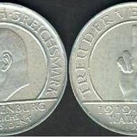 3 Reichsmark Schwurhand 1929 A.
