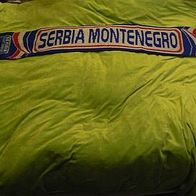 Schal Fanschal Länderschal Serbien Montenegro Jacquard