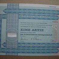 Aktie Joh. Friedr. Behrens Ahrensburg 5 DM 1996