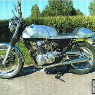Yamaha Cafe Racer Motorrad Oldtimer - Schmuckblatt 68.1