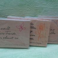 Heyda POESIE Schrift Motiv Stempel Freunde Spuren im Herzen