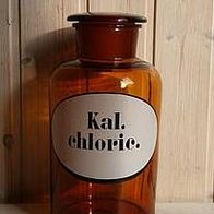 Alte Apotheker Flasche Braun Kal. Chloric 25cm