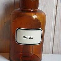 Alte Apotheker Flasche Braun D 13 cm H 26 cm Borax