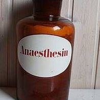 Alte Apotheker Flasche D 13 cm H 26 cm Anaesthesin
