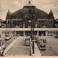 Halle Saale - Hauptbahnhof gelaufen aus Nachlass