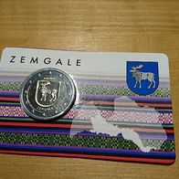 2 Euro Lettland 2018 Coin Card CoinCard Regionen Lettlands - Semgallen/ Semgale