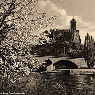 Halle Burg Giebichenstein (2) 1957gelaufen aus Nachlass