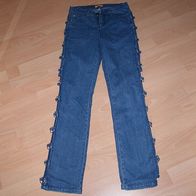 Damen-Jeans "Premium Jeans by John Barner" Gr. 34, blau, geschlitzt