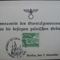 SSt.- Amtsantritt d. Generalgouvrneurs f.d. besetzten polnischen Gebiete - 1939