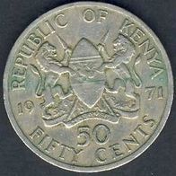 Kenia 50 Cents 1971