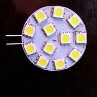 LED G4 12V m. 12x 3-Chip 5050 LEDs, ca. 160 Lm, 2900K