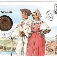Numisbrief Slowakei, 10 Kronen 1993 unc, ##316