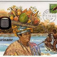 Numisbrief Suriname, 5 Cents 1980 unc, ##314