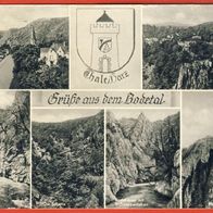 Thale Harz Grüße aus dem Bodetal Mehrbild SW (141) gel.1968