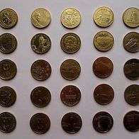 25 verschiedene 2 Zloty Münzen