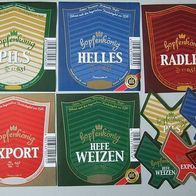 5 Bier-Etiketten, Hopfenkönig, Brauerei Pöllinger, By