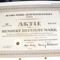 AKTIE ( entwertet) Firma Butzke-Werke Berlin